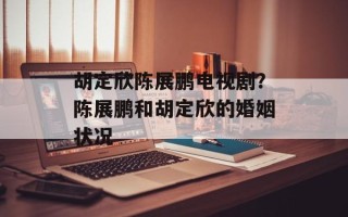 胡定欣陈展鹏电视剧？陈展鹏和胡定欣的婚姻状况